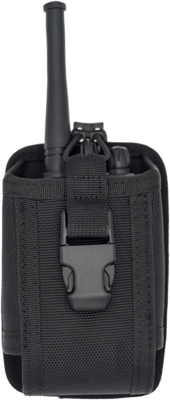 Universal Radio Holder Tactical Radio Pouch for Duty Belt Two Ways Radio Case Carrier Heavy Duty Walkie Talkies Nylon Holster Carry Bag for Police LE Security Safety Firefighter Rescue Outdoor
