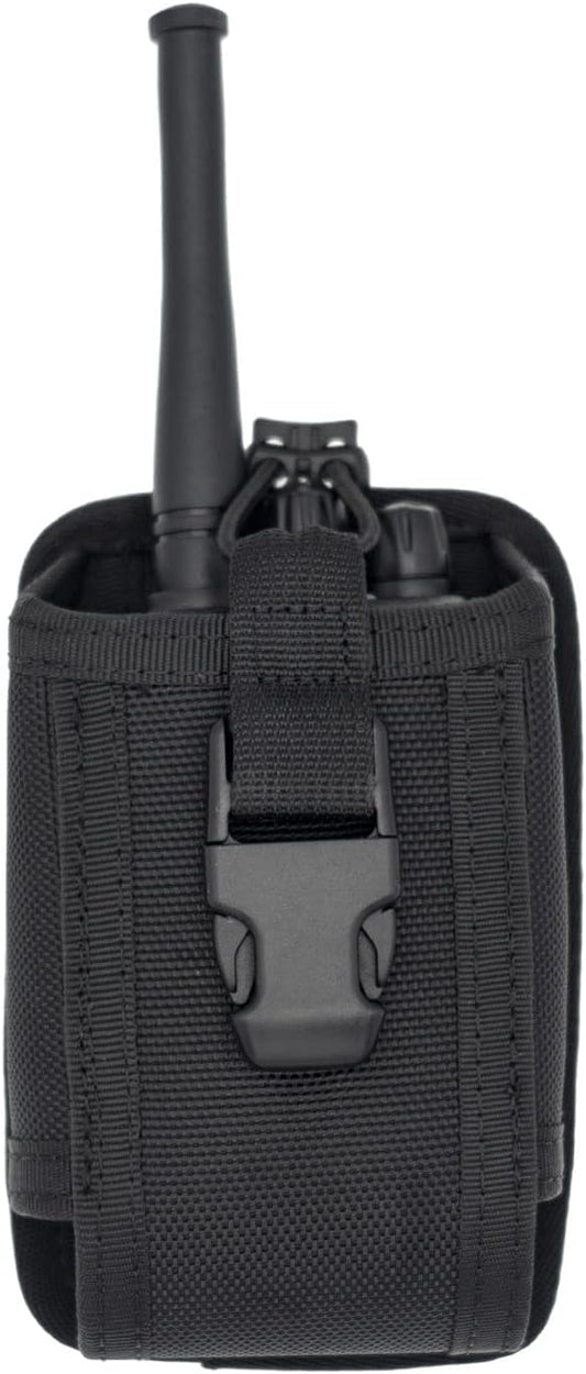 Universal Radio Holder Tactical Radio Pouch for Duty Belt Two Ways Radio Case Carrier Heavy Duty Walkie Talkies Nylon Holster Carry Bag for Police LE Security Safety Firefighter Rescue Outdoor