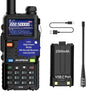 Ham Radio Handheld Baofeng Radio 5RM Long Range Walkie Talkies UV-5R Upgraded Two Way Radio, NOAA Weather, Type C Charging, 999CH Frequency Copy, Rechargeable 2500mAh Battery, Hiking Hunting Trip