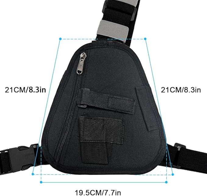 Radio Vest Chest Harness Holster Chest Pack Adjustable Two-Way Radio Holster for Baofeng Motorola Kenwood Walkie Talkies etc.2Pack