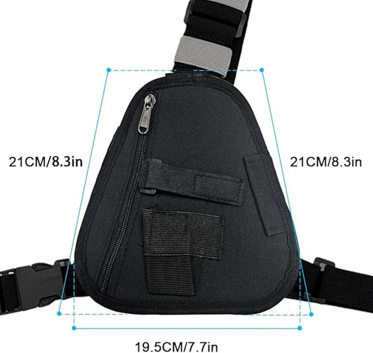Radio Vest Chest Harness Holster Chest Pack Adjustable Two-Way Radio Holster for Baofeng Motorola Kenwood Walkie Talkies etc.2Pack