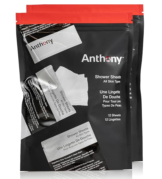 Anthony Body Wipes for Adults Bathing, Post Workout, & A Must Have Camping Personal Care Product – Travel Shower Wipes No Rinse Body Wash – Disposable Wash Cloth Towelettes 24 9”x12.5”