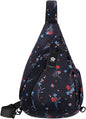 HUA ANGEL Crossbody Sling Bag for Men & Women Lightweight Waterproof Chest Shoulder Bag for Travel Hiking & Everyday Use