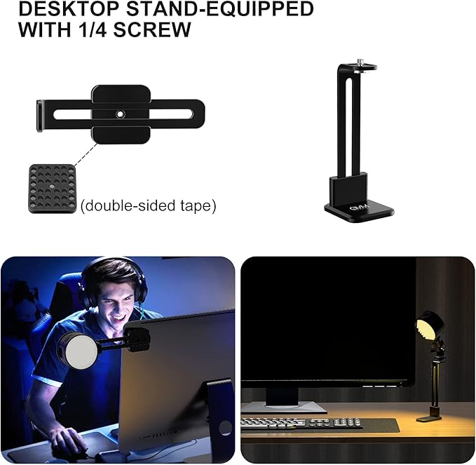 RGB Video Light,RGB+Bi Color Double Sided LED Camera Light,3000mAh Rechargeable LED Lighting CRI 97+,2700K-6500K,RGB 0-360 Full Color Double Sided Video Light for Photography,Vlogging