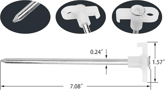 Tent Stakes, Galvanized Steel Pop Up Tent Stakes Pegs with Fluorescent Stopper for Pitching Camping Tents Canopy (White 20pcs)
