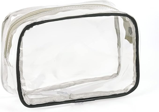 Valleycomfy 2Pcs Clear bags Stadium Approved, Security Travel & Gym Clear Stadium Bags for Work,Sports & Concerts -12 x12 x6