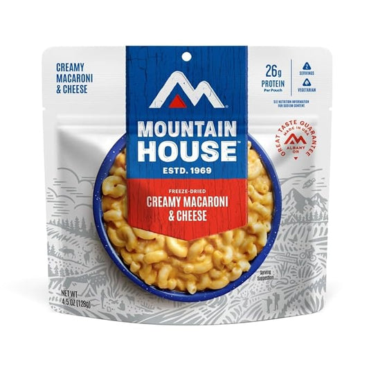 Mountain House Creamy Macaroni & Cheese Freeze Dried Backpacking & Camping Food Vegetarian 6-Pack