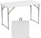 Folding Table, 4 Feet Heavy Duty Fold-in-Half Utility Table Indoor Outdoor for Camping, Picnic, Party