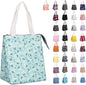 iknoe Insulated Lunch Bag for Women, 9L Durable Wide-Open Foldable & Portable Lunch Tote with Interior Pockets, Water-resistant Thermal Lunch Cooler for Adults (Floral)