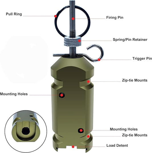 Primeter Trip Alarm, Trip Alarm 12 Gauge Camping Trip Wire Alarm Device, Early Warning Security System for Camping and Property Safety,Camping Safety Trip Alarm
