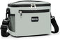 BEIMILY Lunch Bag for Women/Men,Reusable Lunch Box Small Cooler Bag Soft Sided,Leakproof Cooler Bag for Office Work Picnic Beach with Adjustable Shoulder Strap (light grey), 2311A