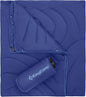 KingCamp Lightweight Camping Blanket - Stylish & Multifunctional Quilt with Snap Button, Portable for Travel, Airplane, Indoor & Outdoor - Provides Warmth - Navy