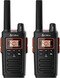 Cobra RX380 Walkie Talkies - Rechargeable, 40 Preset Channels, Long Range 32-Mile Two-Way Radio Set (2-Pack), Black