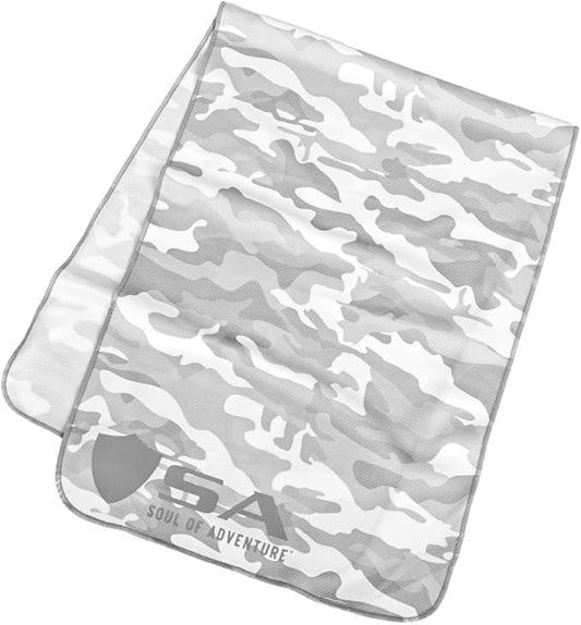 S A Cooling Performance Towel | Wet or Dry Cooling Towel for Outdoor Activities | Ghost Military Camo