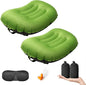 DAWNTREES 2 Pack Inflatable Pillow for Camping,Portable Compressible Ultra-Light Travel Inflatable Pillow for Sleeping,Support The Neck and Lumbar,Backpacking Essentials (Green)
