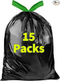 15 Portable Camping Toilet Bags Drawstring, 8 Gal Compost Portable Toilet Bags for Camping Potty Adults, Outdoor Waste Toilet Bag for 5 Gallon Bucket Toilet Camping Bathroom Travel Backpacking