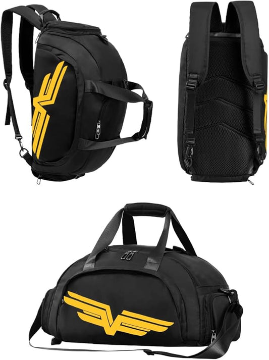 FIORETTO 30L Sports Gym Duffle Bag with Wet Pocket & Shoe Compartment, Weekender Hospital Overnight Bag for Women, Sports Holdall Backpack