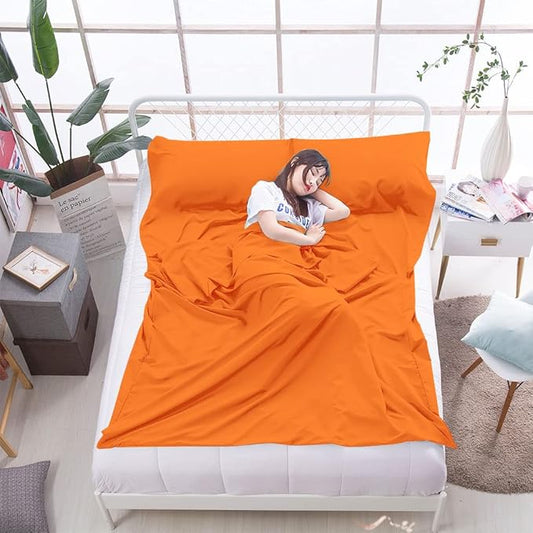 Sleeping Bag Liner Lightweight Compact Sleeping Bag Sack Portable Clean Travel Sheet Camping Sleep Sheet for Backpacking Hotel Hiking