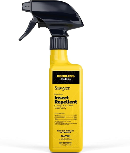 Sawyer Products SP649 Premium Permethrin Clothing Insect Repellent Trigger Spray, 12-Ounce