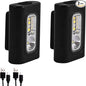 RAHAN Clip on Running Light, 2Pack Magnetic Clip on Light for Runners with 6 Lighting Modes, Rechargeable Reflective Running Gear for Runners Night Walking Hiking Camping (Black)