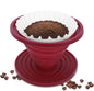 Prasacco Pour Over Coffee Maker Collapsible Pour Over Coffee Dripper Portable Camping Coffee Maker Reusable Silicone Pour Over Coffee Filter for Backpacking Camping Home Office