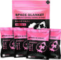 EVERLIT Survival Emergency Mylar Thermal Blanket, Foil Space Blanket Designed for NASA, Body Warmer Blanket for Outdoor, First Aid, Camping Gear, Hiking Travel (4 Pack, Bubblegum Pink)