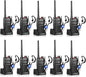 Waterproof walkie talkies for Adults, Work,and Outdoor. walkie talkies Long Range with Headphones and Fast Charger Dock，Handheld Two Way radios Rechargeable NOAA walkie Talkie (10 Pack)