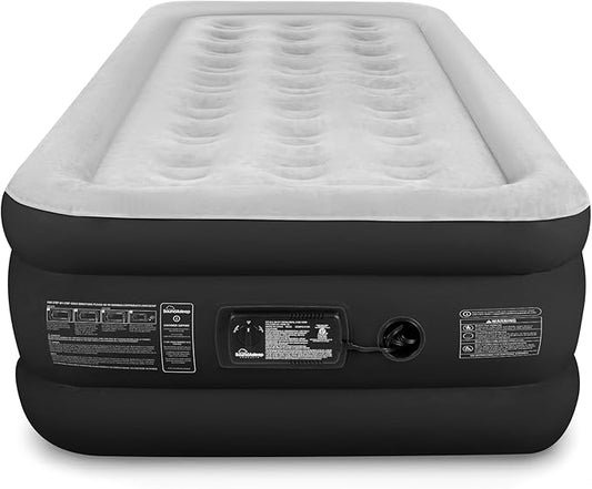 SoundAsleep Dream Series Luxury Air Mattress with ComfortCoil Technology & Built-in High Capacity Pump for Home & Camping- Double Height, Adjustable, Inflatable Blow Up, Portable - Twin XL Size