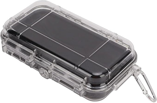 Waterproof Survival Storage Box Plastic Shockproof Box with Shock Absorption Liner Transparent Outdoor Dry Airtight Case for Camping Hiking