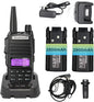 BAOFENG UV-82 Radio 8W Dual Band Long Range Walkie Talkies for Adults with 2 Pack Baofeng Batteries