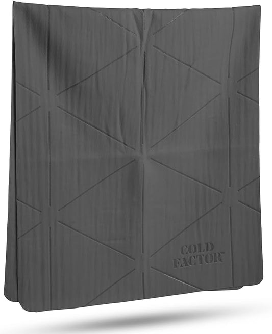 COLD FACTOR Cooling Neck Towel-Chill Pad Lasts 5 Hours Premium PVA Cooling Towel for Neck and Face-UPF 50+(Gray)