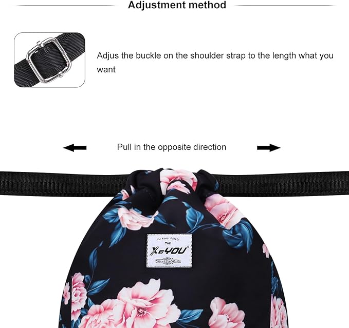 XEYOU Drawstring Sports Backpack Lightweight Gym Yoga Sackpack Shoulder Rucksack Casual Outdoor Daypack for Women and Men