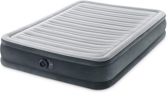 Intex Mid-Rise Air Mattress Bed with Built-in Pump, Dura-Beam Deluxe Comfort Plush, Full - Portable Luxury Travel Airbed for Adults, Camping, Guests