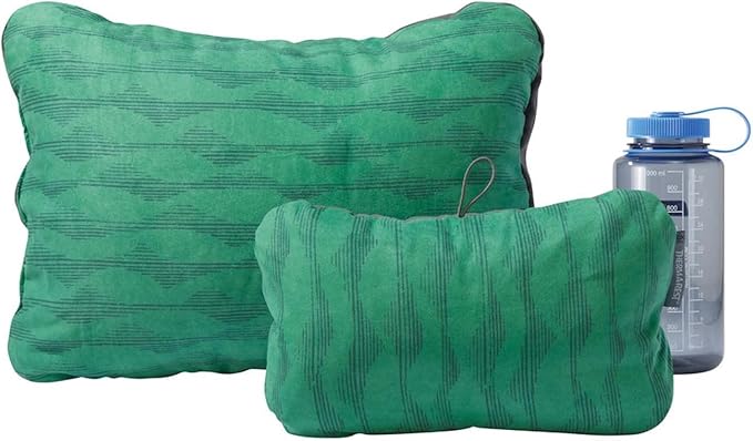 Therm-a-Rest Compressible Pillow Cinch for Camping, Backpacking, Airplanes and Road Trips, Small - 12 x 16 Inch, Green Mountains Print
