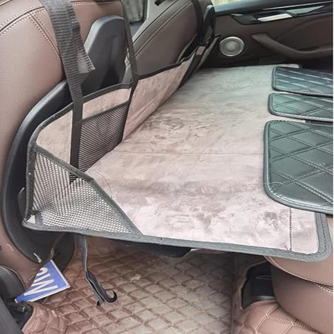 Car Rear Seat Mattress Extension Plate, Increase Trunk and Car Bed Camping Space, Sleeping Head Protection, Folding, Non-Inflatable Car Travel Mattress for SUV, Truck, Tesla and Others, 50 * 16.5 Inch