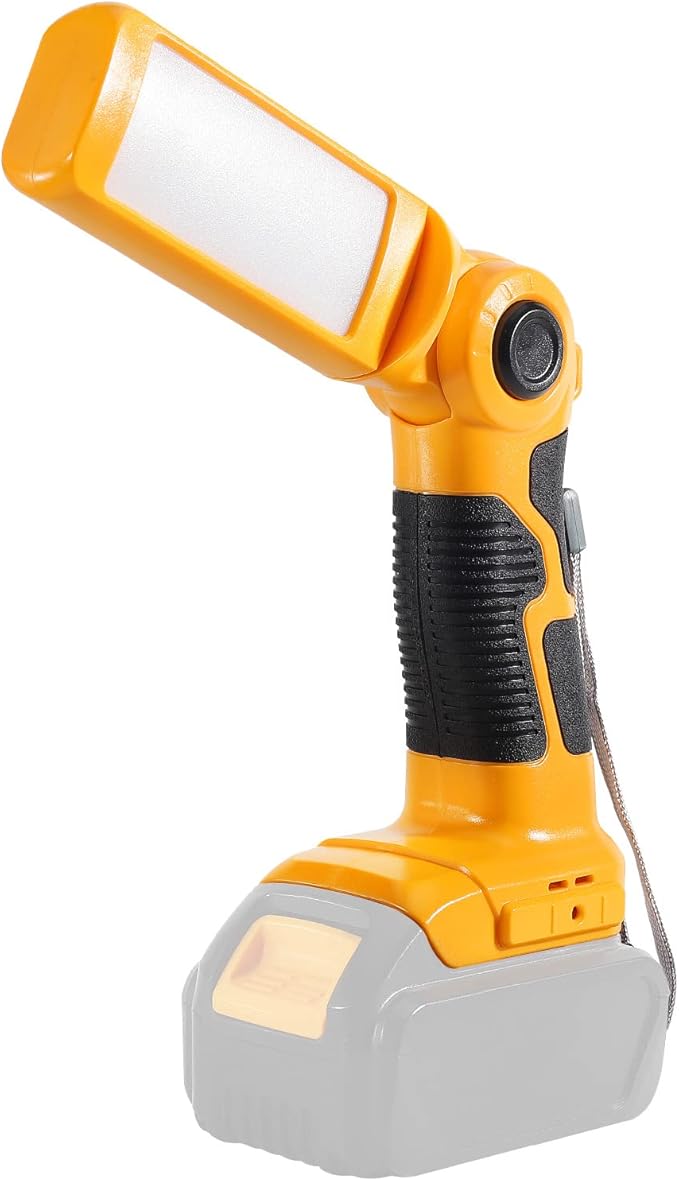 YEX-BUR for Dewalt 20v Led Work Light, 12W 1000LM Cordless Handheld Spotlight with USB Port LED Jobsite Light Desk Lamp Powered by Dewalt 20v Lithium Ion Batteries