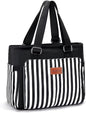 Large Women Lunch Bags for Work/Insulated Adult Lunch Box for Women/Leakproof Cooler Lunch Tote Bag with Storage Pocket. Reusable Lunch Cooler Purse for Work Picnic Hiking 14L, Black Stripes