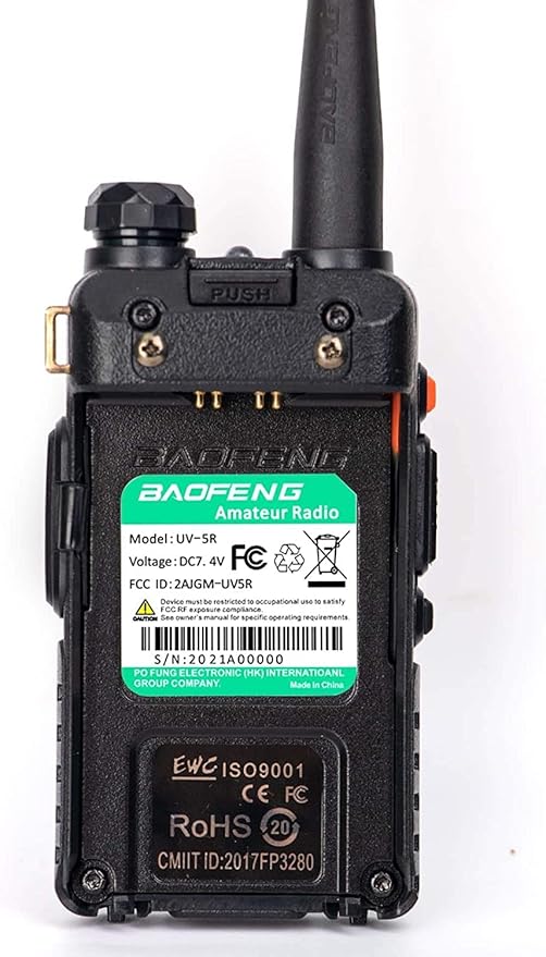 Baofeng UV-5R Ham Radio Handheld High Power Two Way Radio 3800mAh Battery Walkie Talkies with Earpiece and TIDRADIO Wireless Programmer Adapter Support Phone APP Program