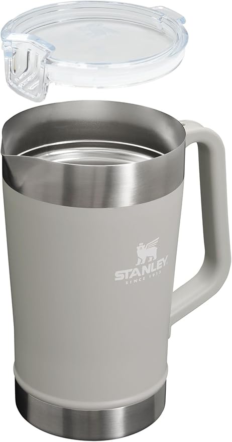 Stanley Stay-Chill Pitcher 64 oz | Cold Water, Beer, and Drink Pitcher with Lid | Large Capacity Durable Beverage Container with Handle | Insulated Stainless Steel | BPA-Free