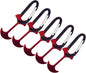 Pack of 5 Aluminum Alloy Anchor Shape Deck Plank Board Tent Stakes Wind Rope Hook Cord Buckle Tent Pegs with Carabiners for Outdoor Camping Hiking, 2.6" Long