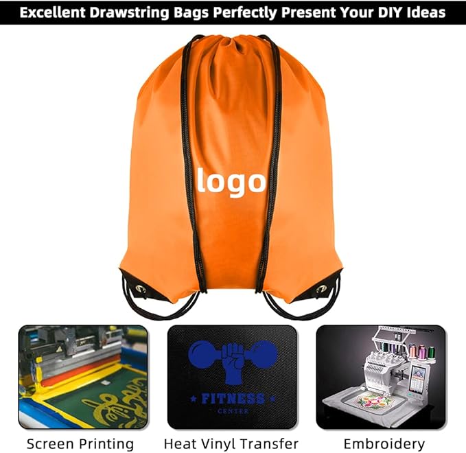 GoodtoU Drawstring Backpack, 60 Pcs, 3.0L, 20 Colors, Lightweight, Nylon, Cinch Bag for Women Men, Gym, Travel, School, Work, Sport