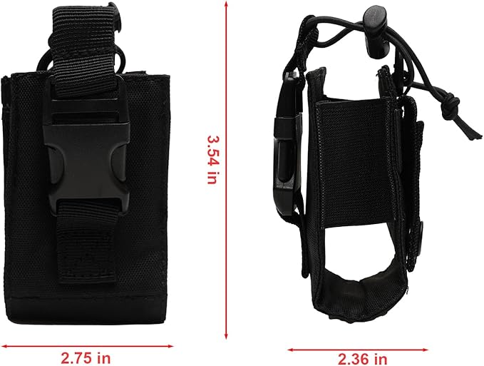 Radio Holder Duty Belt Multi-Function Radio Case Universal Radio Pouch Compatible with Motorola BaoFeng Kenwood Icom HYT Yaesu Walkie Talkie Two Way Radio 2Pack