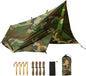 FREE SOLDIER Waterproof Portable Tarp Multifunctional Outdoor Camping Traveling Awning Backpacking Tarp Shelter Rain Tarp (Camo)