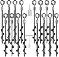 Ground Anchors 16 Pack Screw in Heavy Duty Ground Anchors,Tent Stakes for Camping Tent, Trampoline, Canopies, Carports, Sheds, Swing Sets, Black Anti-Rust Coating for High Wind (16 x 14“)