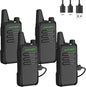 F20 Walkie Talkies, Mini 2 Way Radio Rechargeable, Portable FRS Two Way Radios for Camping Hiking Hotel (4 Pack)