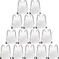 Drawstring Bags Bulk 14 Pcs Drawstring Backpack Bulk Cinch Bag Sackpack for Men Women Gym (White)