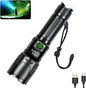 Minsk Flashlights High Lumens, Rechargeable Flashlights with Digital Power Display, 4500 Lumen Super Bright Flashlight, Zoomable Flash Light for Outdoors