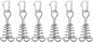 TRIWONDER 6pcs Deck Plank Board Tent Stakes Aluminum Spring Anchor Fishbone Guyline Cord Adjuster Tent Pegs with Carabiners for Outdoor Camping Hiking