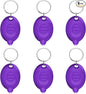 Mini UV Led Keychain Flashlight, Tiny Flashlight, Small Black Light Key Ring Flashlight, 12 Lumen Portable Ultra Bright Battery Powered Mini Black Light for Detector & Scorpion Finder (6PCS)