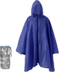 Plus Size Adult Rain Poncho with Hood and Zipper, Poncho Para Lluvia, Tactical Ponchos Adult For Camping, Hiking